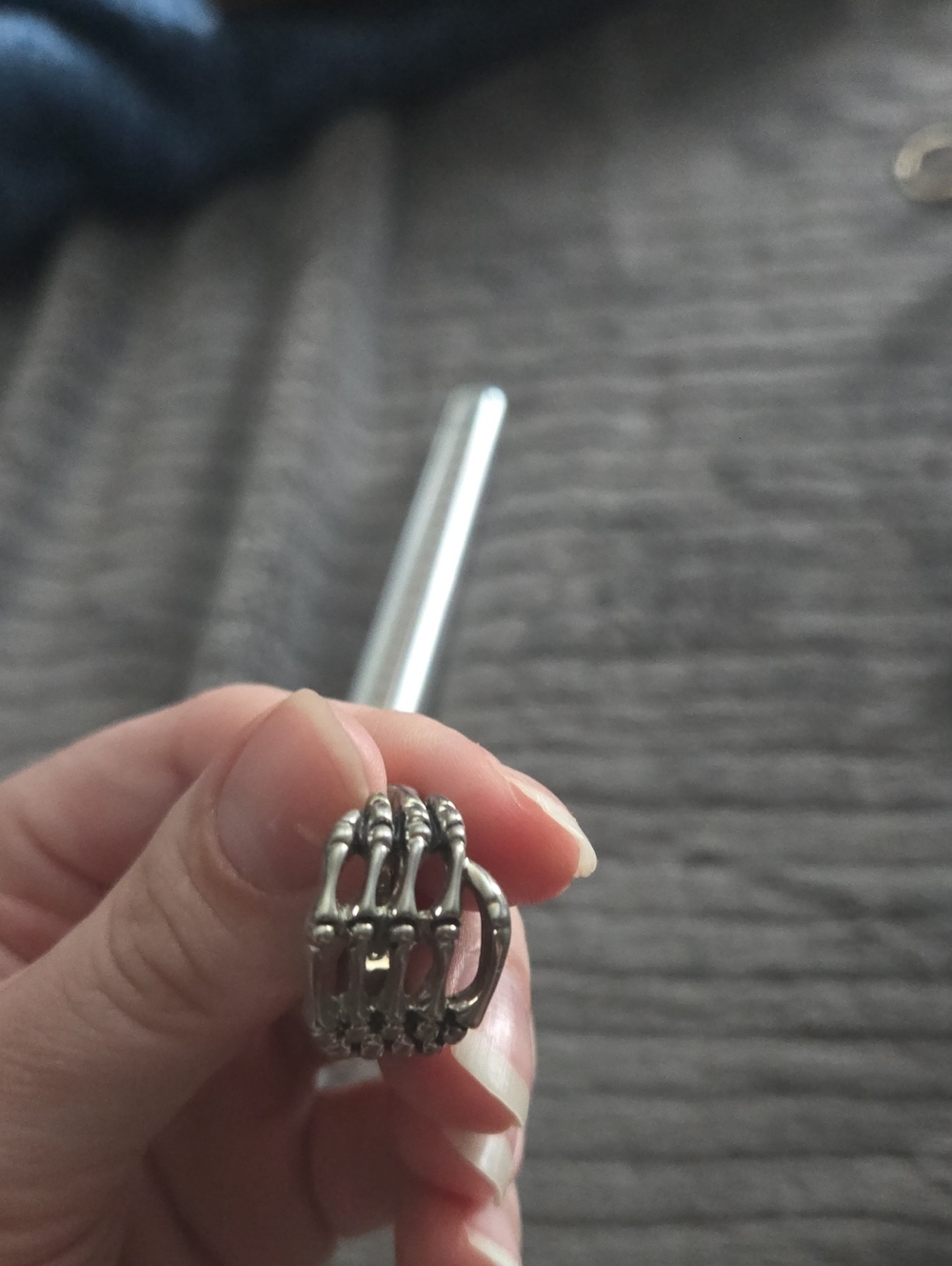 Size 7.5 Skeleton Hand Ring